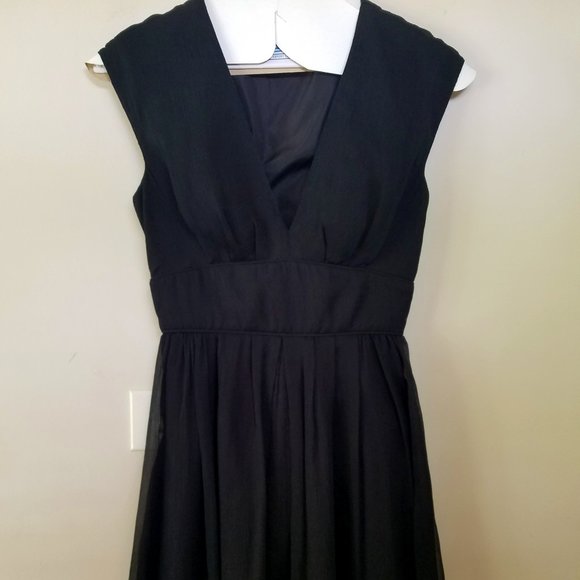 Women's J. Crew black 100% Silk, lined, casual or formal Dress - Sz 0 - Picture 1 of 4